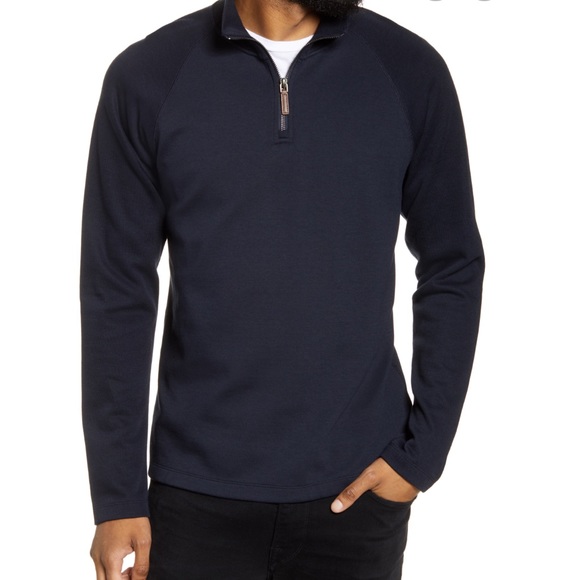 Vince Other - Vince Ribbed Quarter Zip Long Sleeve Pullover
